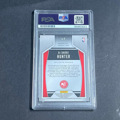 2019-20 Panini Prizm #4 De'Andre Hunter Signed Card AUTO PSA/DNA Slabbed Hawks