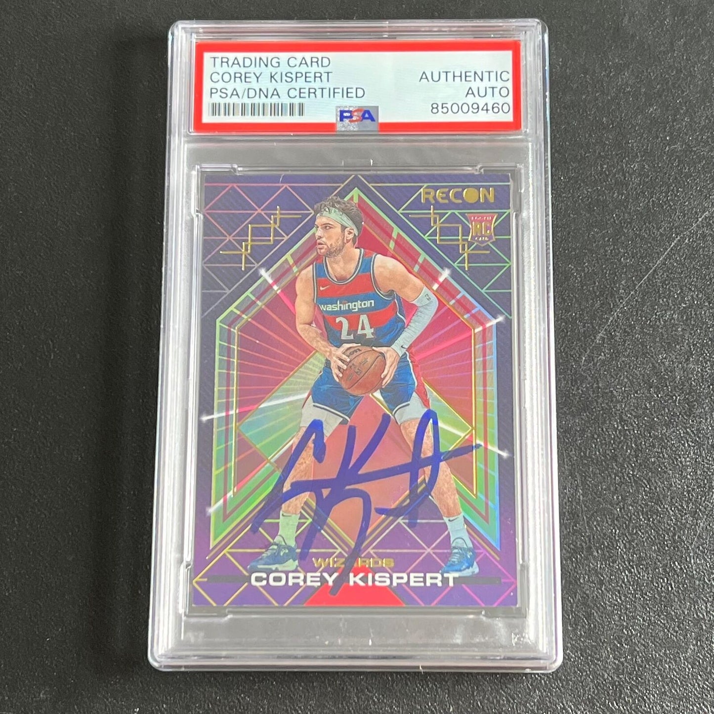 2021-22 Panini Recon #221 COREY KISPERT Signed Card AUTO PSA Slabbed Wizards