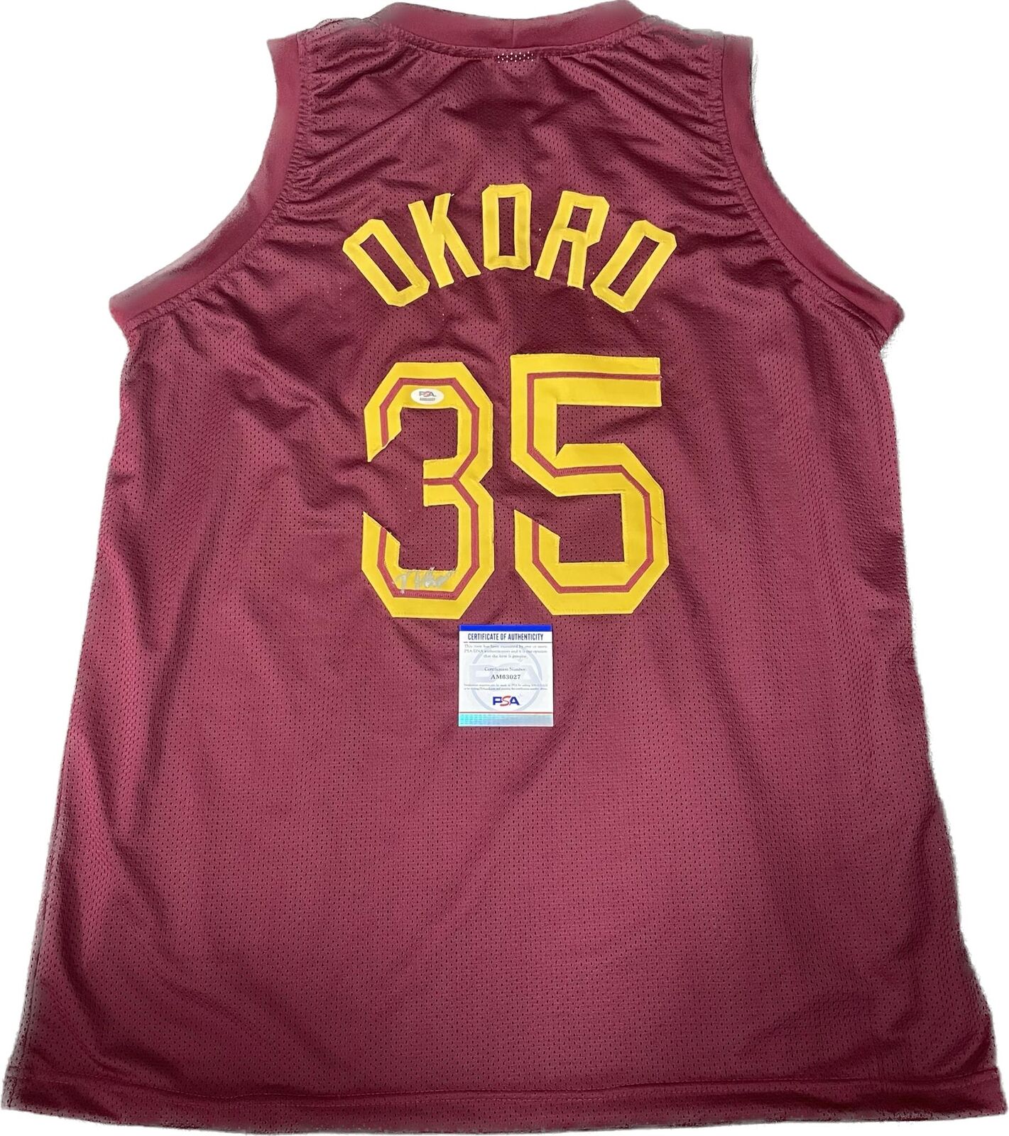 Isaac Okoro signed jersey PSA/DNA Cleveland Cavaliers Autographed