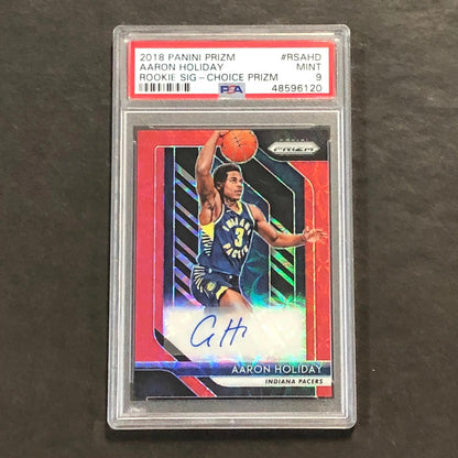 2018 Panini Prizm Aaron Holiday Rookie Signatures Choice Prizm # RSAHD PSA MINT
