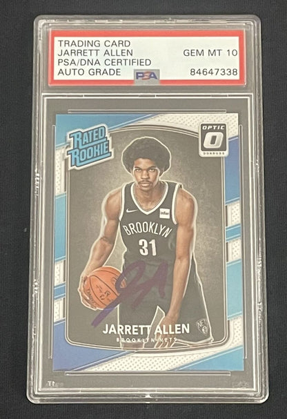 2017 Donruss Rated Rookie # 179 Jarrett Allen Signed Card AUTO 10 PSA Slabbed RC