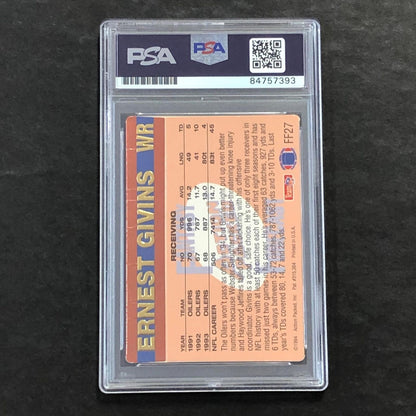 1994 Fantasy Forecast #FF-27 Ernest Givins Signed Card AUTO 10 PSA slabbed Oiler