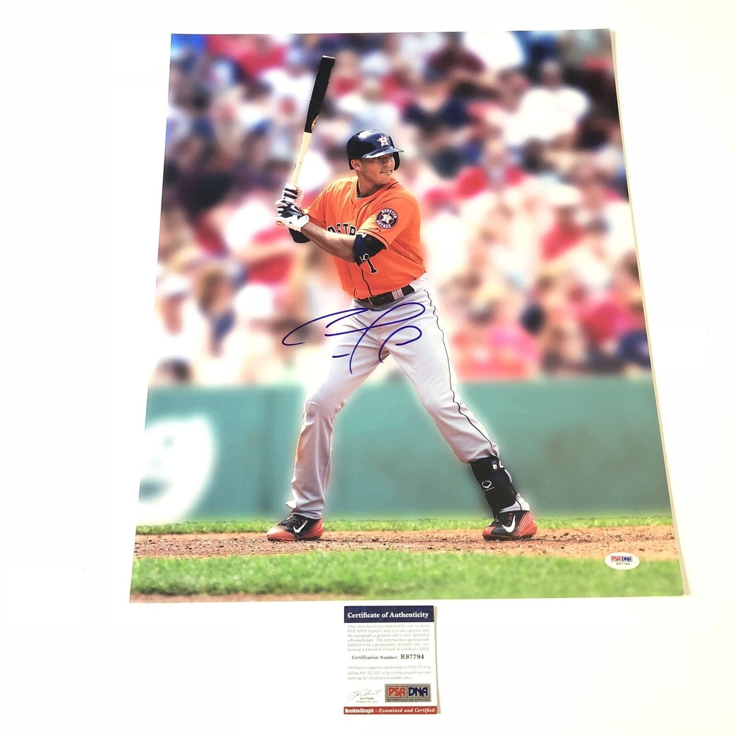 Carlos Correa signed 16x20 photo PSA/DNA Houston Astros Autographed