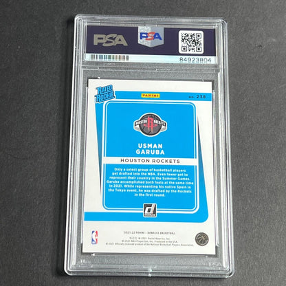 2021-22 Panini Donruss #238 Usman Garuba Signed Card AUTO PSA Slabbed Rockets