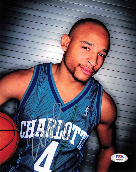 David Wesley signed 8x10 photo PSA/DNA Charlotte Hornets Autographed