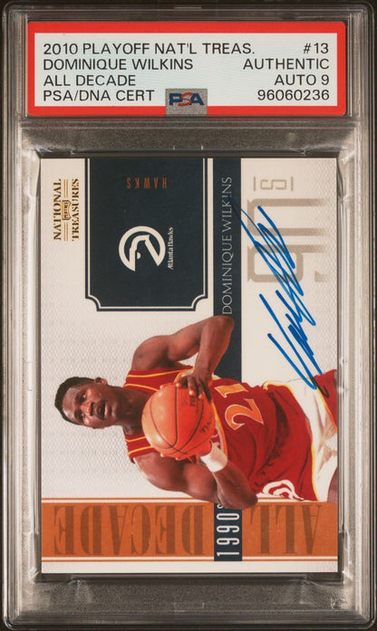 2010 Playoff National Treasures All Decade Dominique Wilkins #13 Signed Card AUT