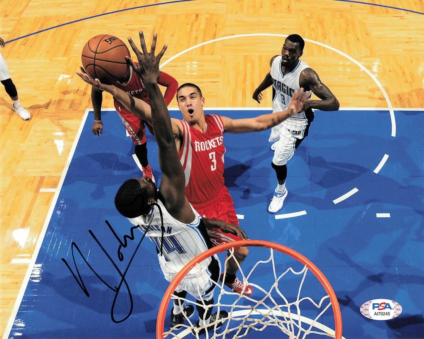 NICK JOHNSON signed 8x10 photo PSA/DNA Rockets Autographed