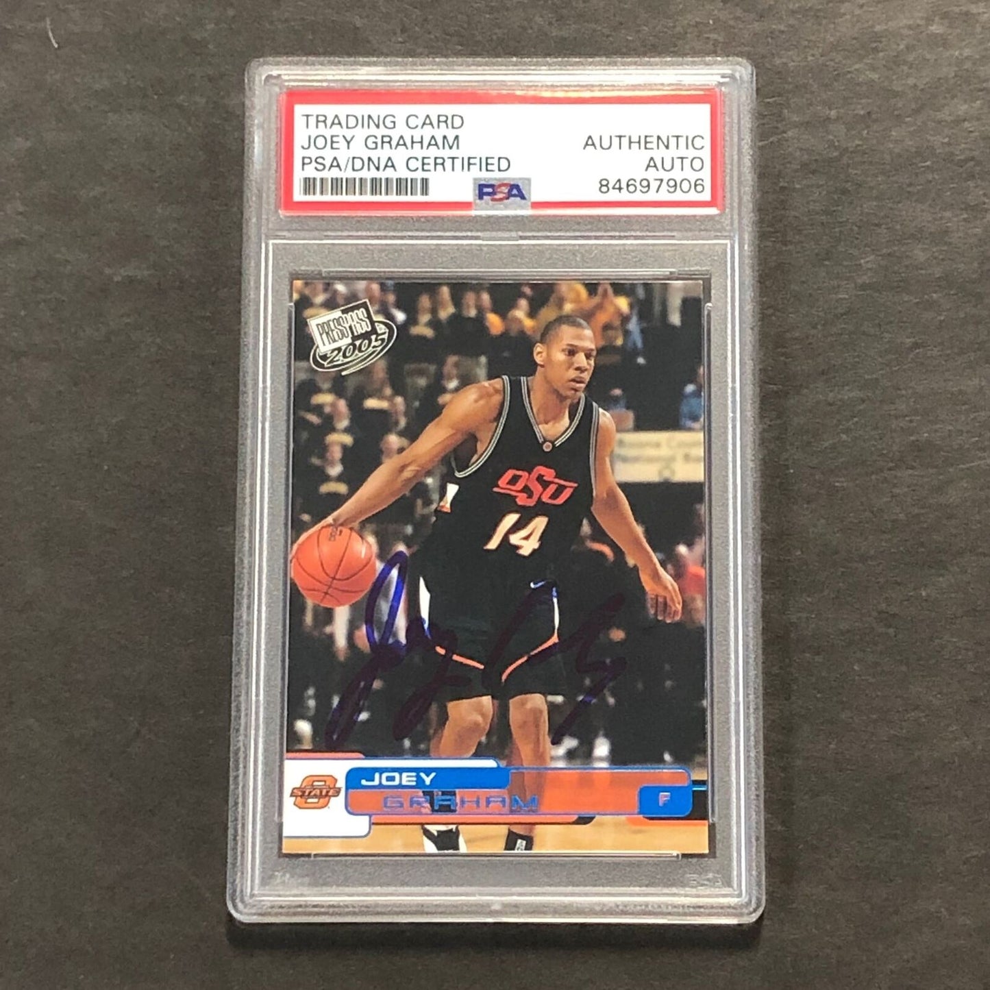 2004-05 PressPass #B14 Joey Graham Signed Card PSA Slabbed