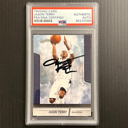 2009-10 Panini #91 Jason Terry Signed Card AUTO PSA/DNA Slabbed Mavericks