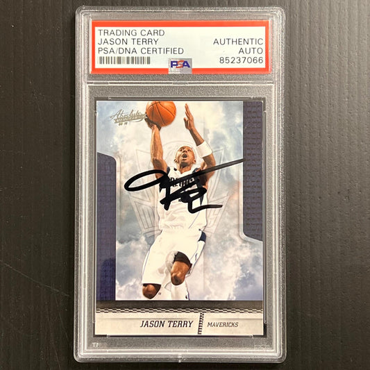 2009-10 Panini #91 Jason Terry Signed Card AUTO PSA/DNA Slabbed Mavericks