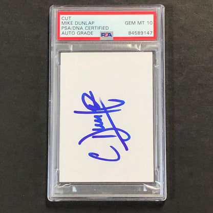 Mike Dunlap Signed Cut PSA/DNA AUTO 10 Slabbed Autographed Bucks