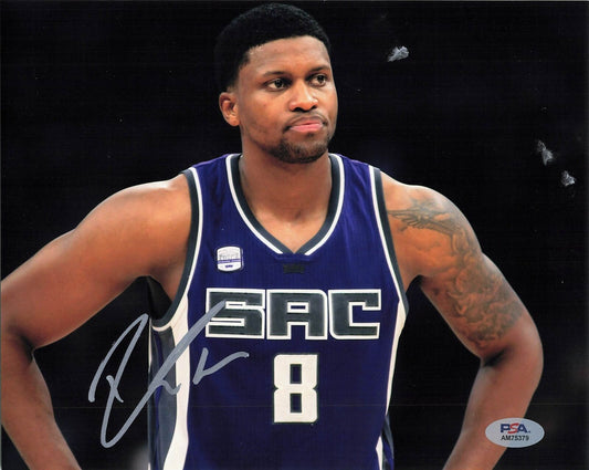 RUDY GAY signed 8x10 photo PSA/DNA Sacramento Kings Autographed