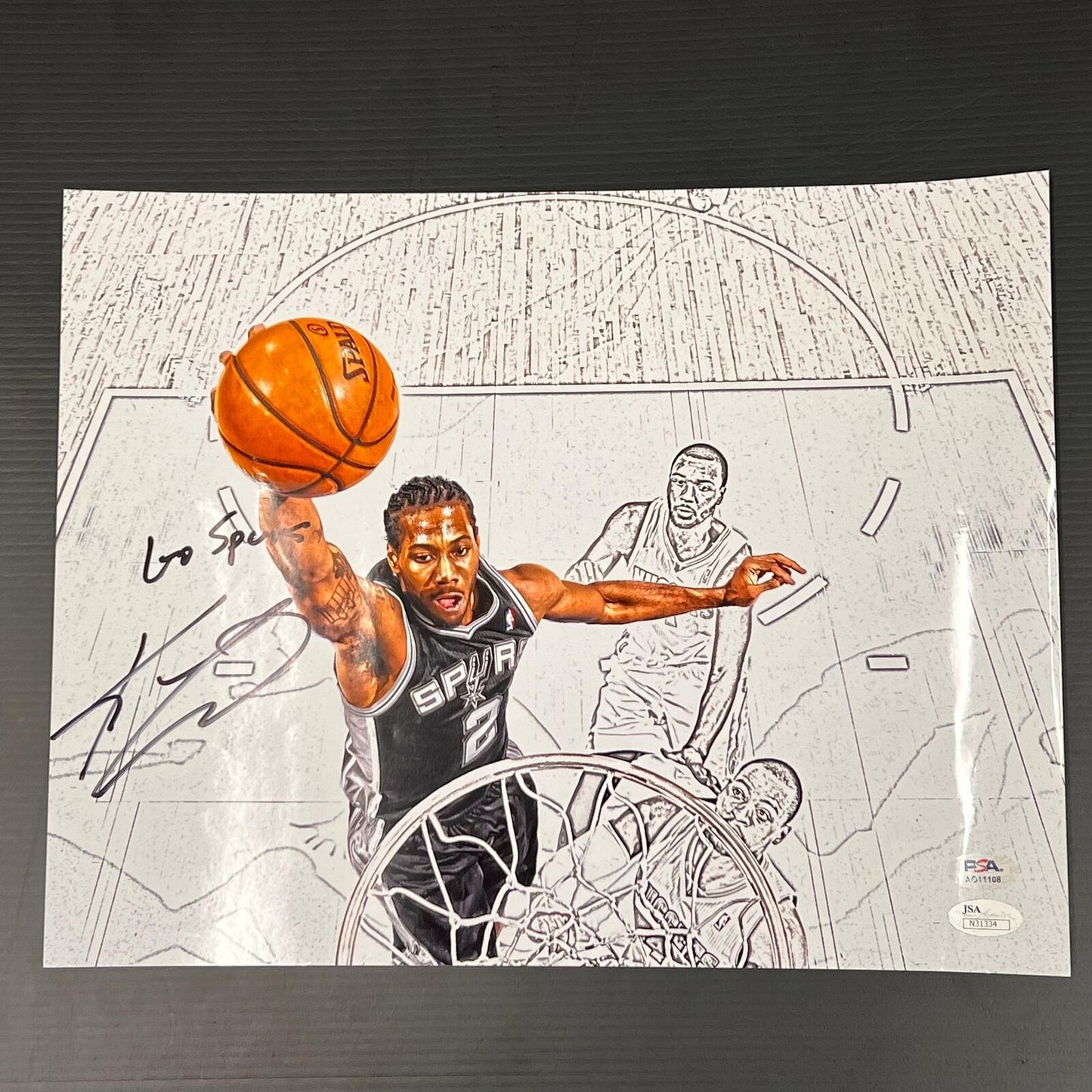 Kawhi Leonard Signed 11x14 Photo PSA/DNA San Antonio Spurs