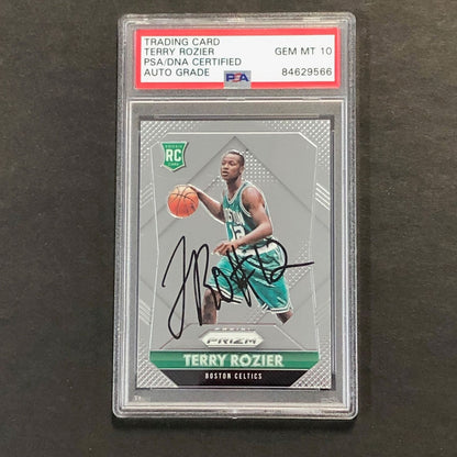 2015-16 Panini Prizm #338 Terry Rozier Signed Card AUTO GRADE 10 PSA/DNA Slabbed