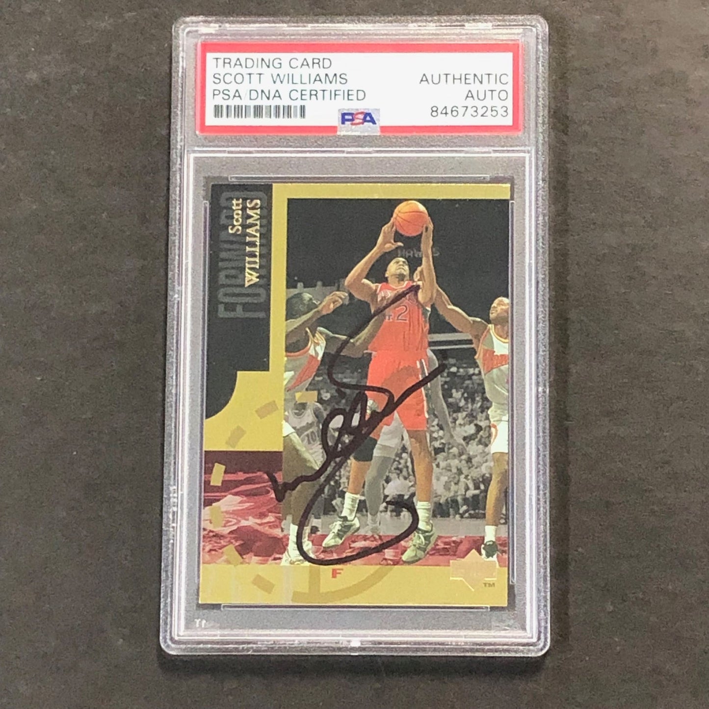 1996 Upper Deck #SE156 Scott Williams Signed Card AUTO PSA Slabbed 76ers