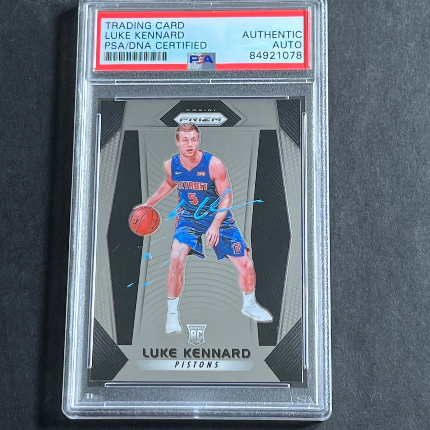 2017 Panini Prizm #171 Luke Kennard Signed Rookie Card AUTO PSA Slabbed Pistons