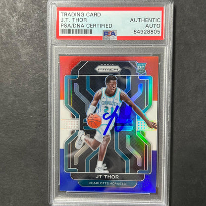 2021 Panini Prizm #272 JT Thor Signed Card AUTO PSA/DNA Slabbed Hornets