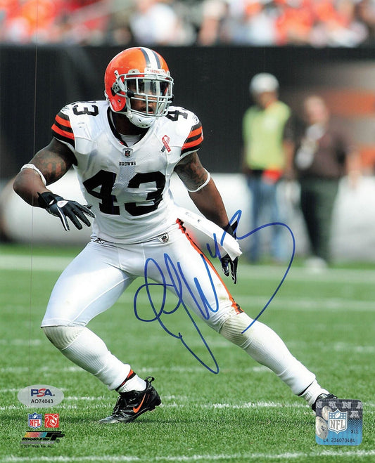 TJ Ward signed 8x10 Photo PSA/DNA Cleveland Browns Autographed