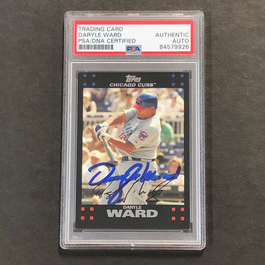 2007 Topps #126 Daryle Ward Card PSA Slabbed Auto Cubs