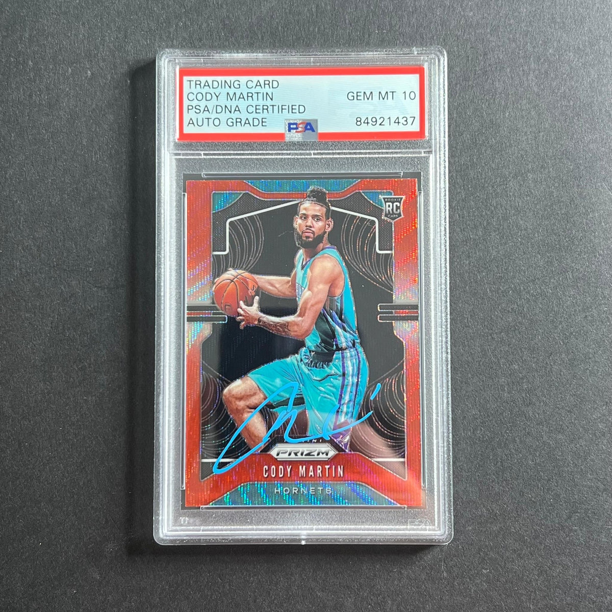 2019-20 Panini Prizim #278 Cody Martin Signed Card AUTO 10 PSA/DNA Slabbed RC Ho