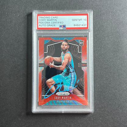 2019-20 Panini Prizim #278 Cody Martin Signed Card AUTO 10 PSA/DNA Slabbed RC Ho