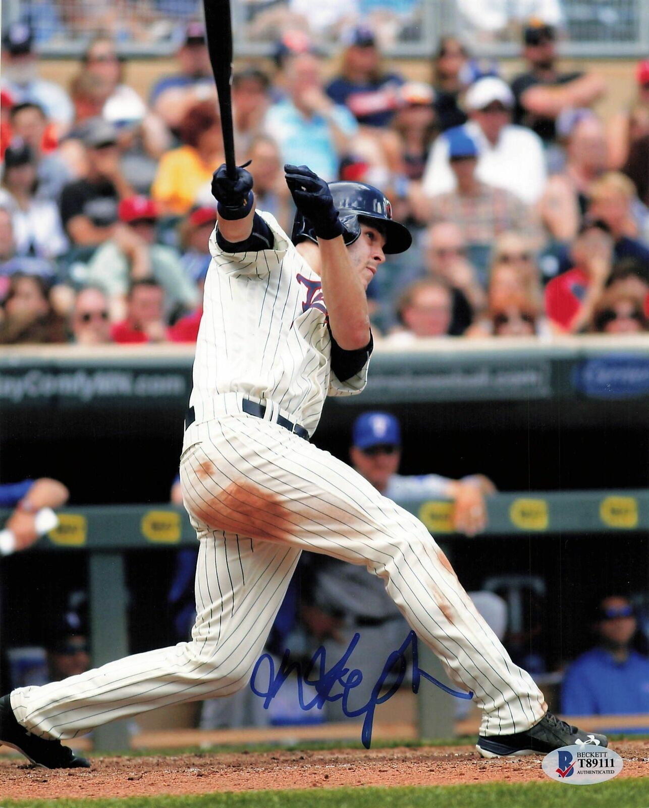 Max Kepler signed 8x10 photo BAS Beckett Minnesota Twins Autographed