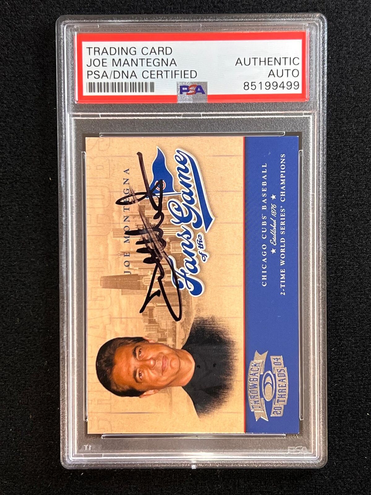 2004 Panini Throwback Threads #203 Joe Mantegna Signed Card PSA Slabbed AUTO Cub