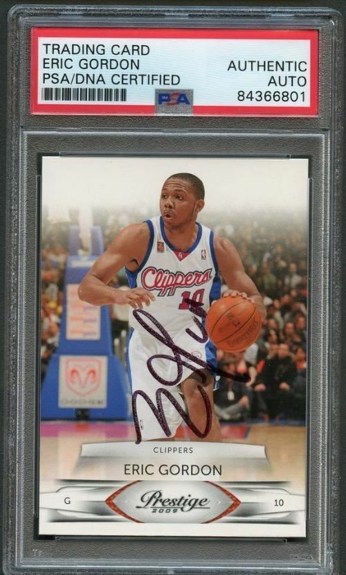 2009-10 Panini Prestige #44 Eric Gordon Signed Card AUTO PSA Slabbed Clippers