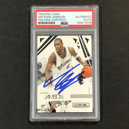 2009-10 Panini Rookies & Stars #97 Antawn Jamison Signed Card AUTO PSA Slabbed W