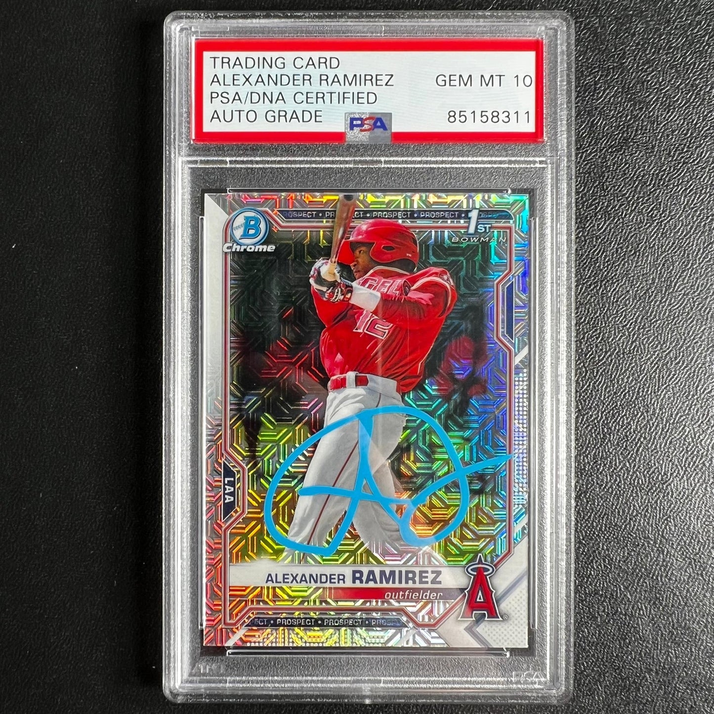 2021 Bowman Chrome #BCP-145 Alexander Ramirez Signed Card Colored Pattern Auto 1