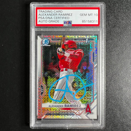 2021 Bowman Chrome #BCP-145 Alexander Ramirez Signed Card Colored Pattern Auto 1