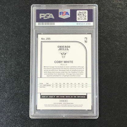 2019-20 NBA Hoops Rookie Tribute #295 Coby White Signed Card AUTO PSA Slabbed RC