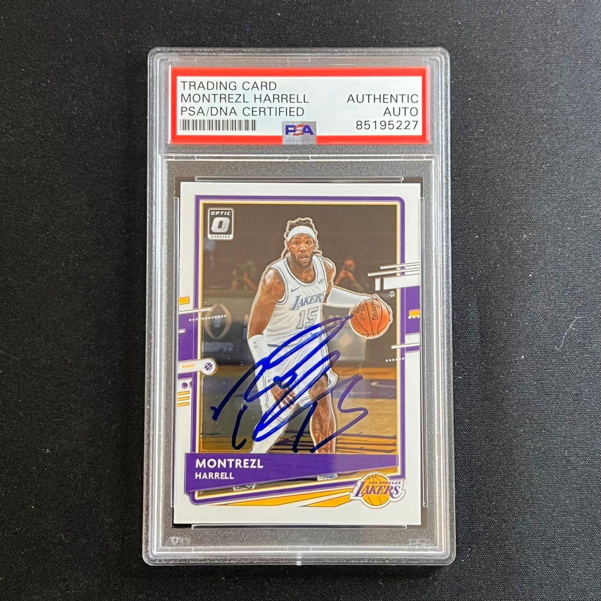 2020-21 NBA Panini Donruss Optic #56 Montrezl Harrell Signed Card AUTO PSA Slabb