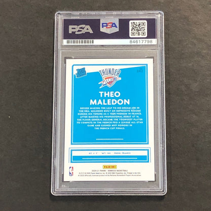 2020-21 Donruss Rated Rookie #242 Theo Maledon Signed Card AUTO 10 PSA Slabbed R