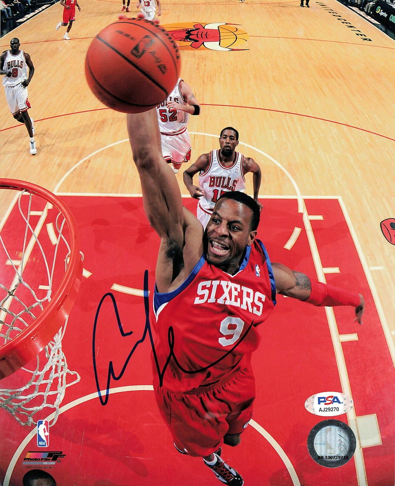 Andre Iguodala signed 8x10 photo PSA/DNA 76ers Autographed Warriors