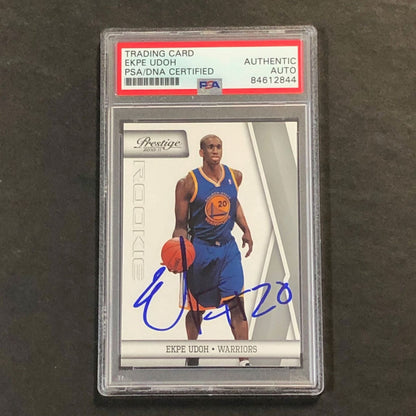 2010-11 Panini Prestige #216 Ekpe Udoh Signed Card AUTO PSA Slabbed RC Warriors