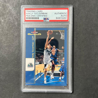 2001 Fleer #99 Wally Szczerbiak Signed Card AUTO PSA Slabbed Minnesota Timberwol