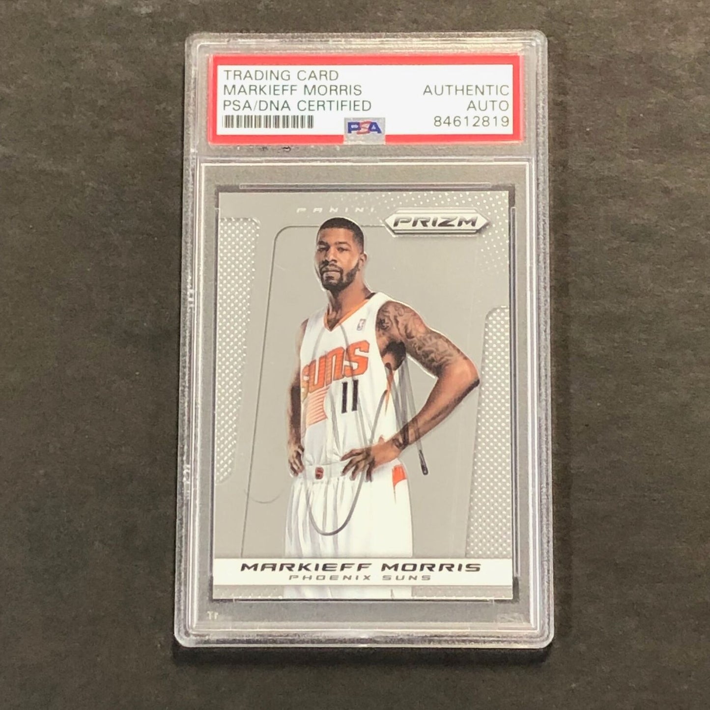 2013-14 Panini Prizm #40 Markieff Morris Signed Card AUTO PSA Slabbed Suns