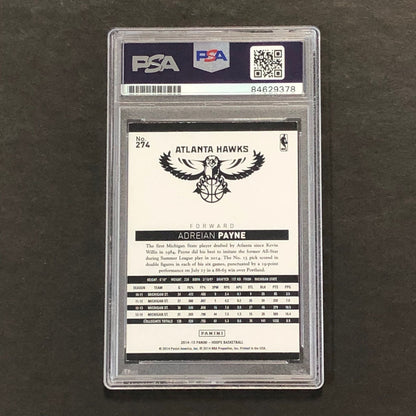 2014-15 Panini NBA Hoops #274 Adreian Payne Signed Card AUTO 10 PSA Slabbed RC H