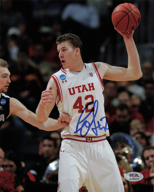 Jakob Poeltl signed 8x10  photo PSA/DNA Utah Utes Autographed