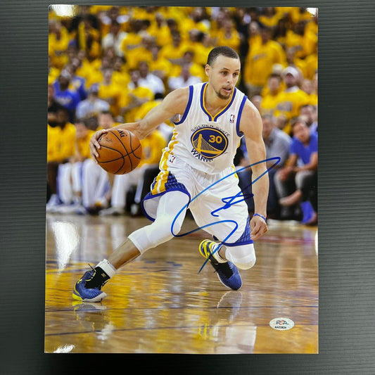 Stephen Curry signed 11x14 photo PSA/DNA Golden State Warriors Autographed