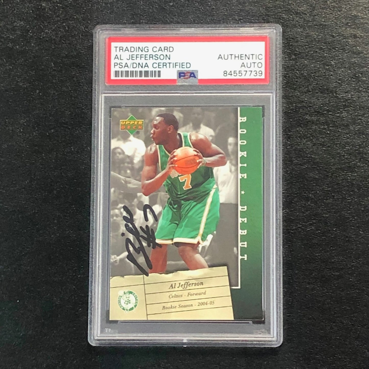 2006-07 Upper Deck Rookie Debut #5 AL JEFFERSON Signed Card AUTO PSA Slabbed RC