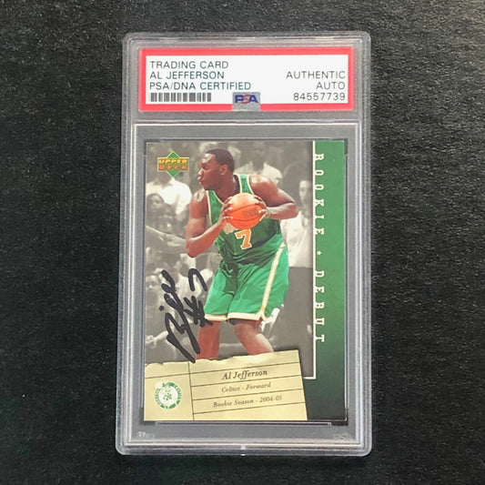 2006-07 Upper Deck Rookie Debut #5 AL JEFFERSON Signed Card AUTO PSA Slabbed RC