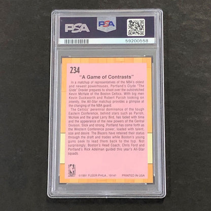 1991 Fleer #234 All Star Game PSA 7 NM A Game of Contrasts Michael Jordan