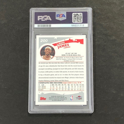2005 Topps #200 Lebron James PSA 8 NM-MT Lakers