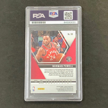 2019-20 Panini Mosaic #59 Norman Powell Signed Card AUTO PSA Slabbed Raptors