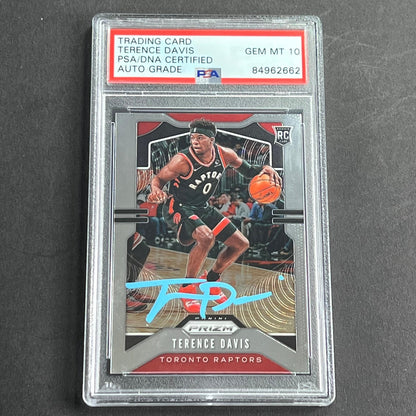 2019-20 Panini Chronicles #509 Terrance Davis Signed Card AUTO Grade 10 PSA Slab