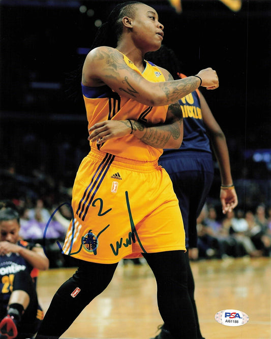 RIQUNA WILLIAMS signed 8x10 photo PSA/DNA Las Vegas Aces Autographed