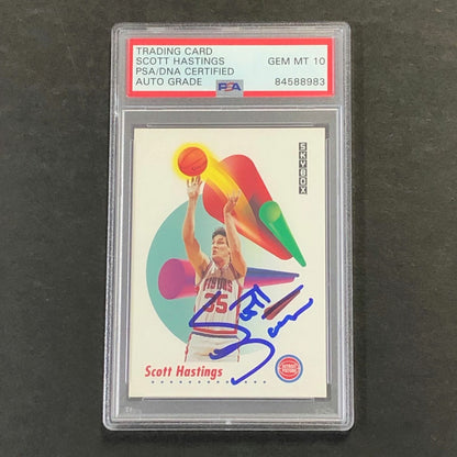 1991 Skybox #83 Scott Hastings Signed Card AUTO 10 PSA Slabbed Pistons