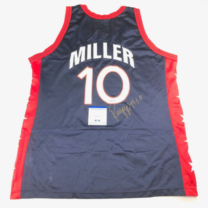 REGGIE MILLER signed jersey PSA/DNA Team USA Autographed